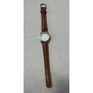 Vintage Rumours Quartz Field Watch Military Style Brown Leather Strap Japan
